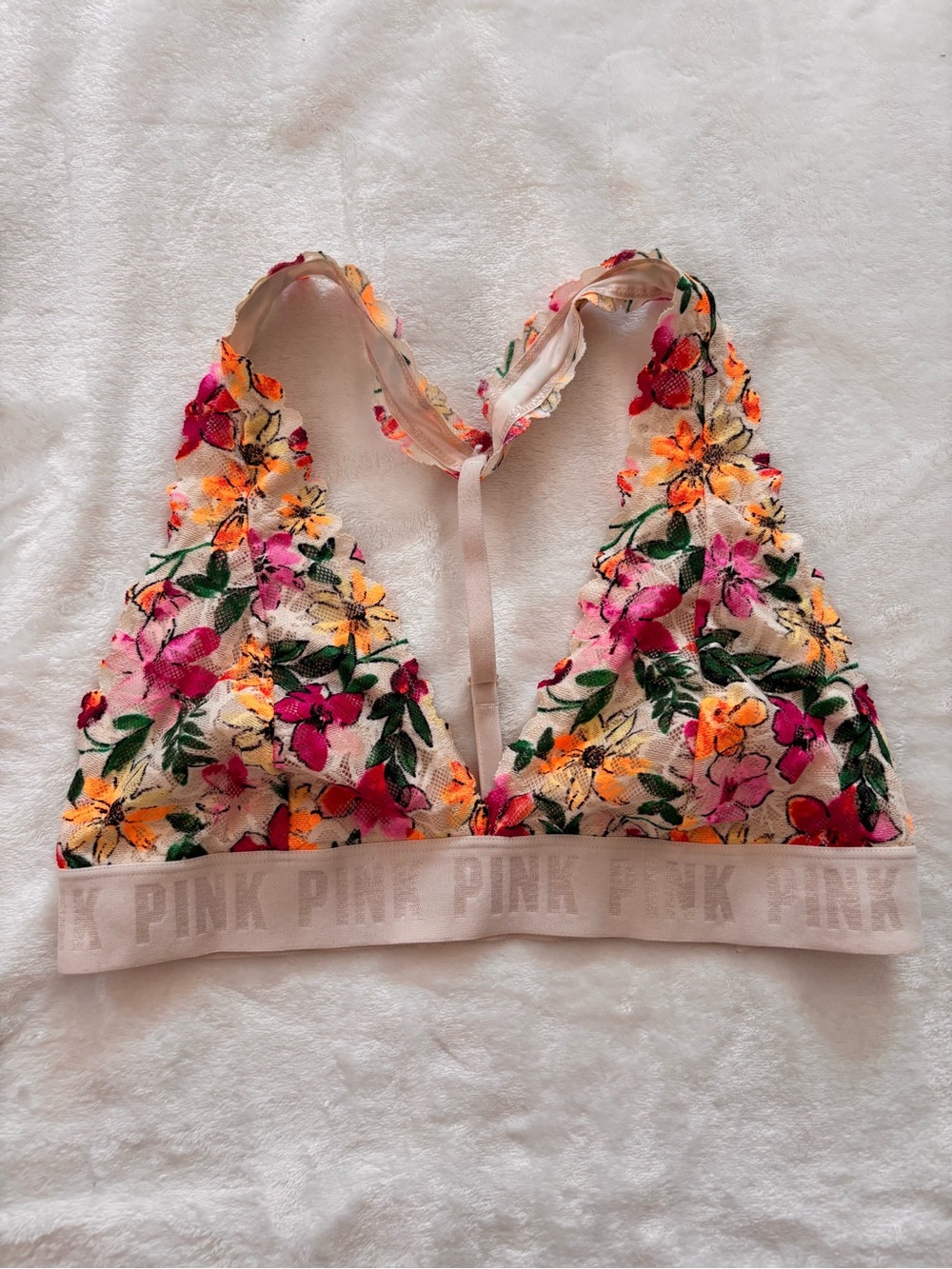 Victoria Secret PINK floral lace bralette
